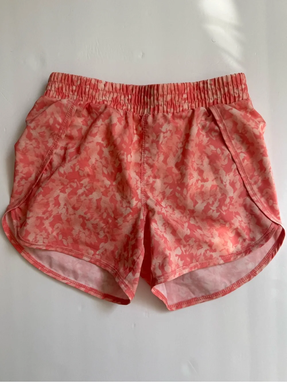 All in Motion Girls Athletic Running Shorts Coral Print Size M 7/8 Activewear